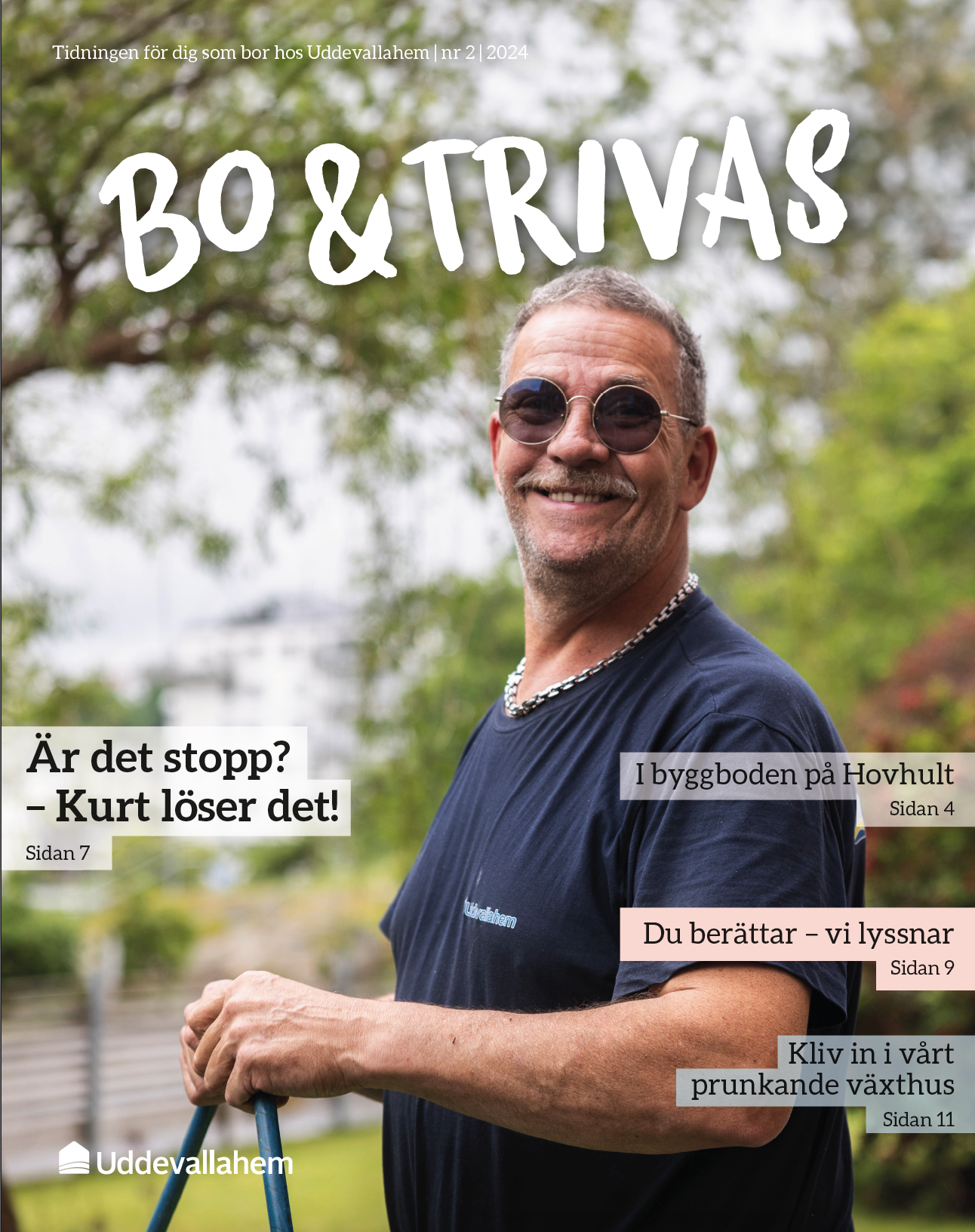 Omslag nr 2 2024 av hyresgästtidningen Bo & Trivas