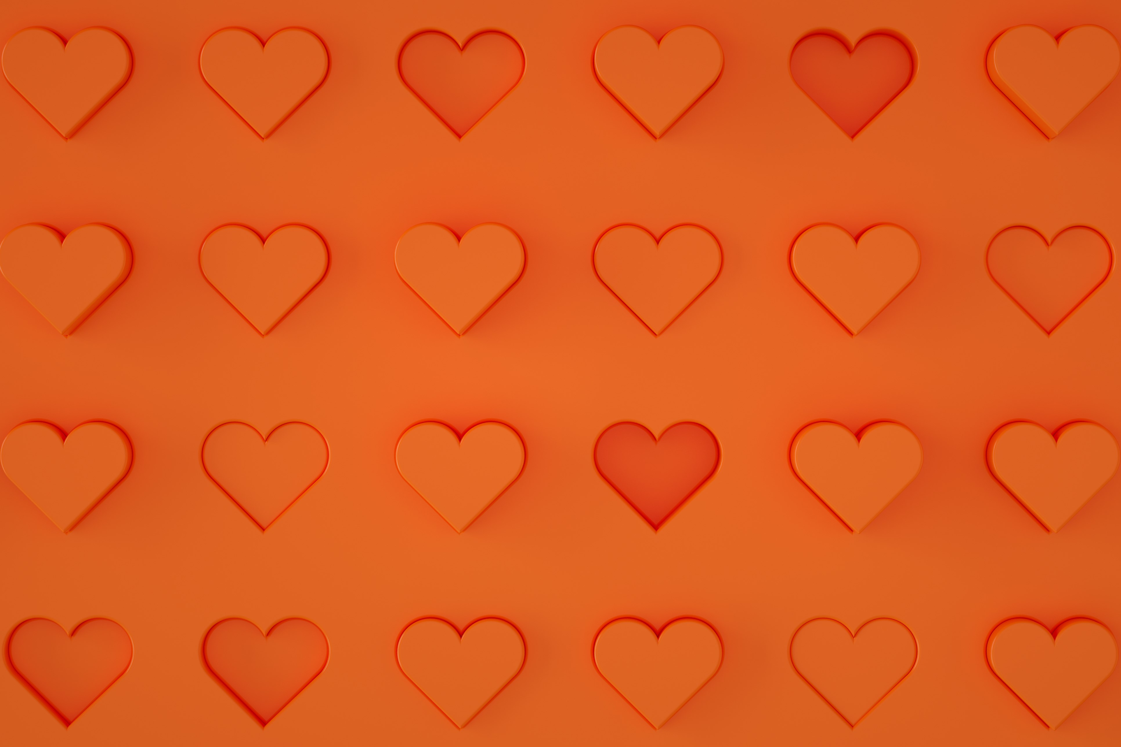 Orange bakgrund hjärta