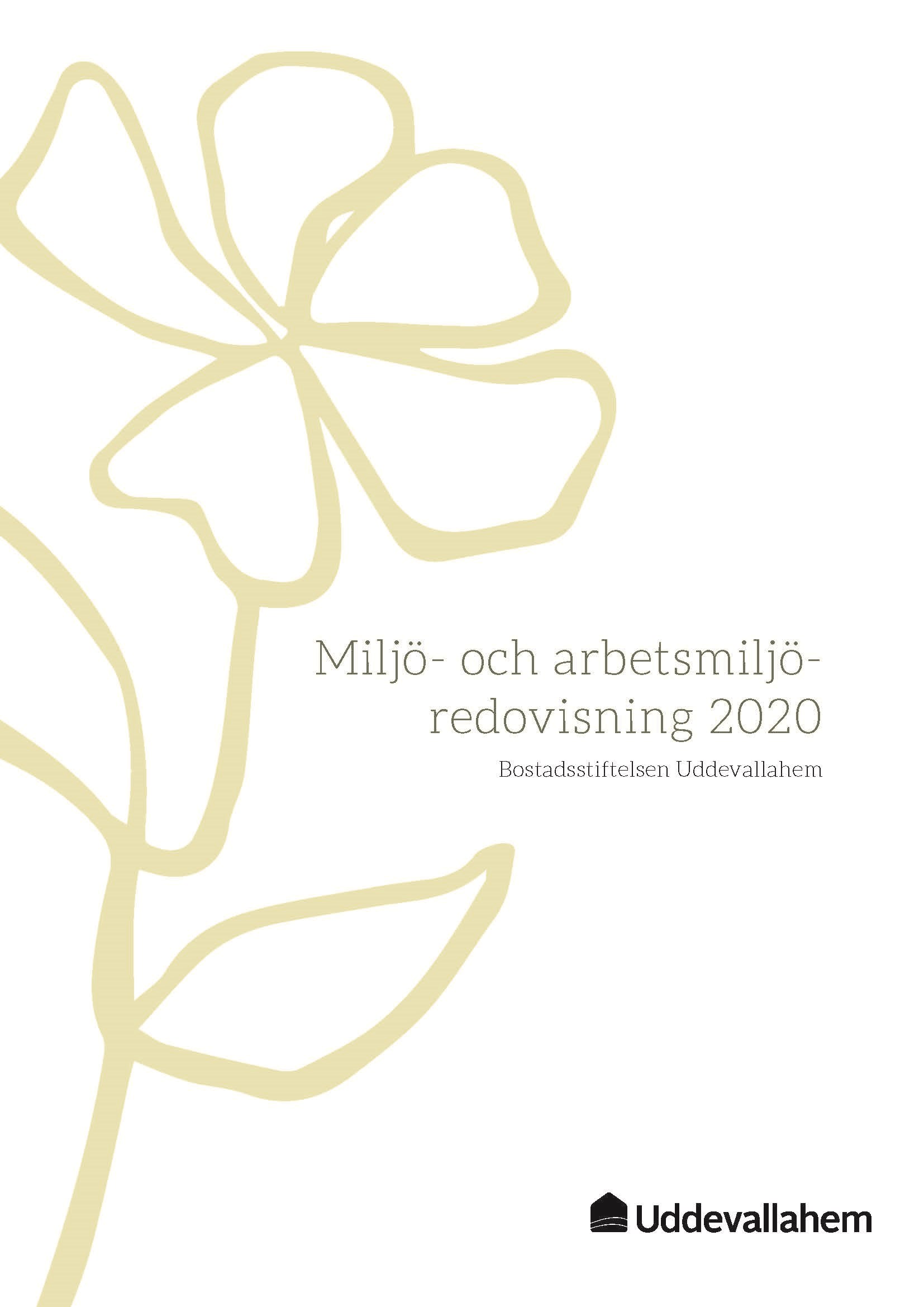 Omslag Uddevallahems miljö- och arbetsmiljöredovisning 2020