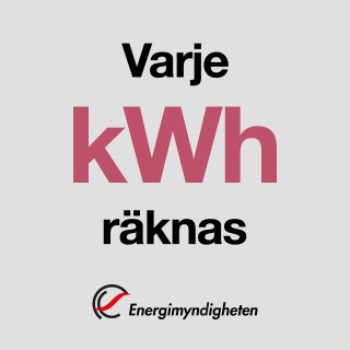 Varje kWh räknas Energimyndigheten