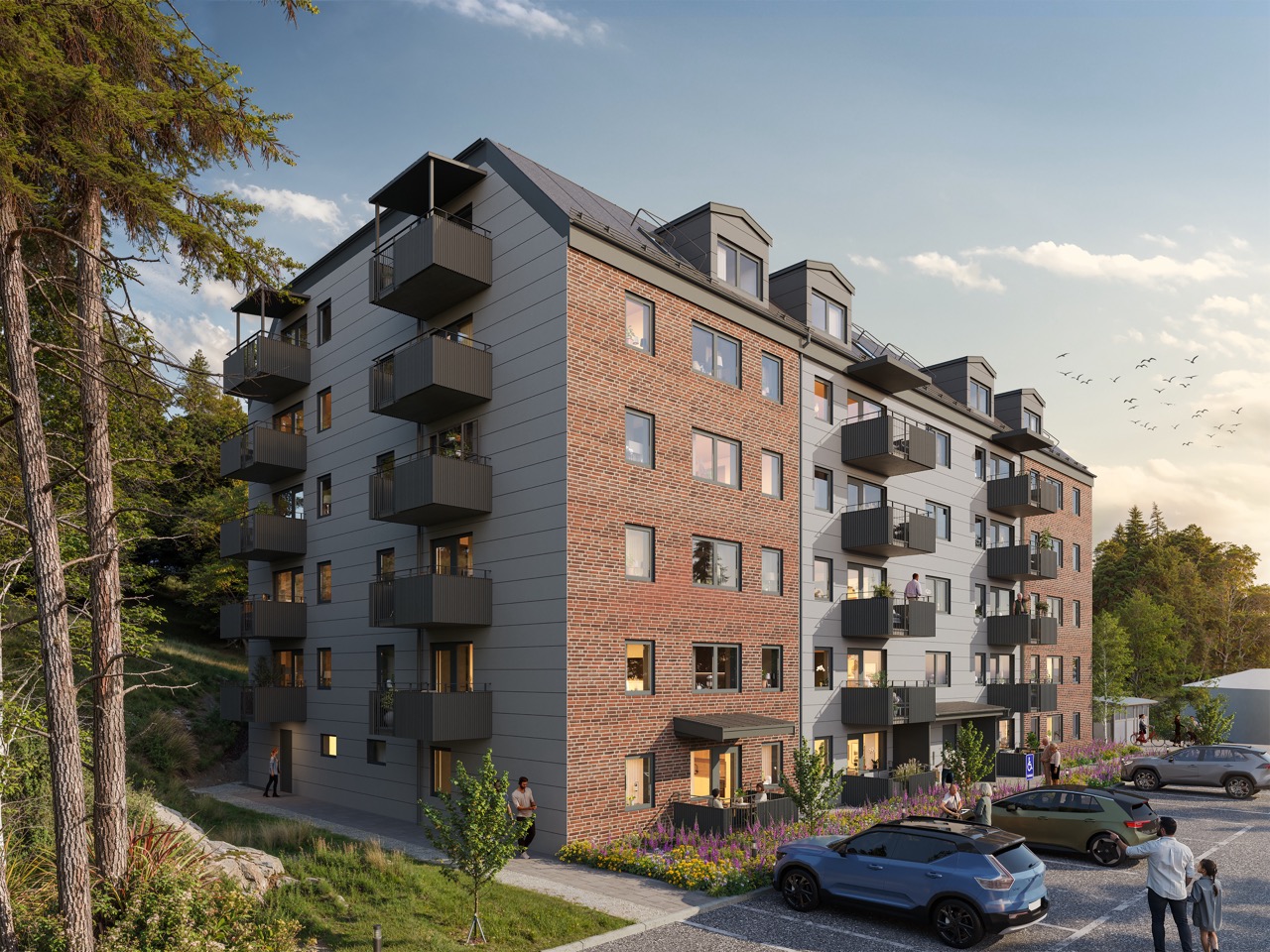 Visualisering av fastigheten Bastionen 2