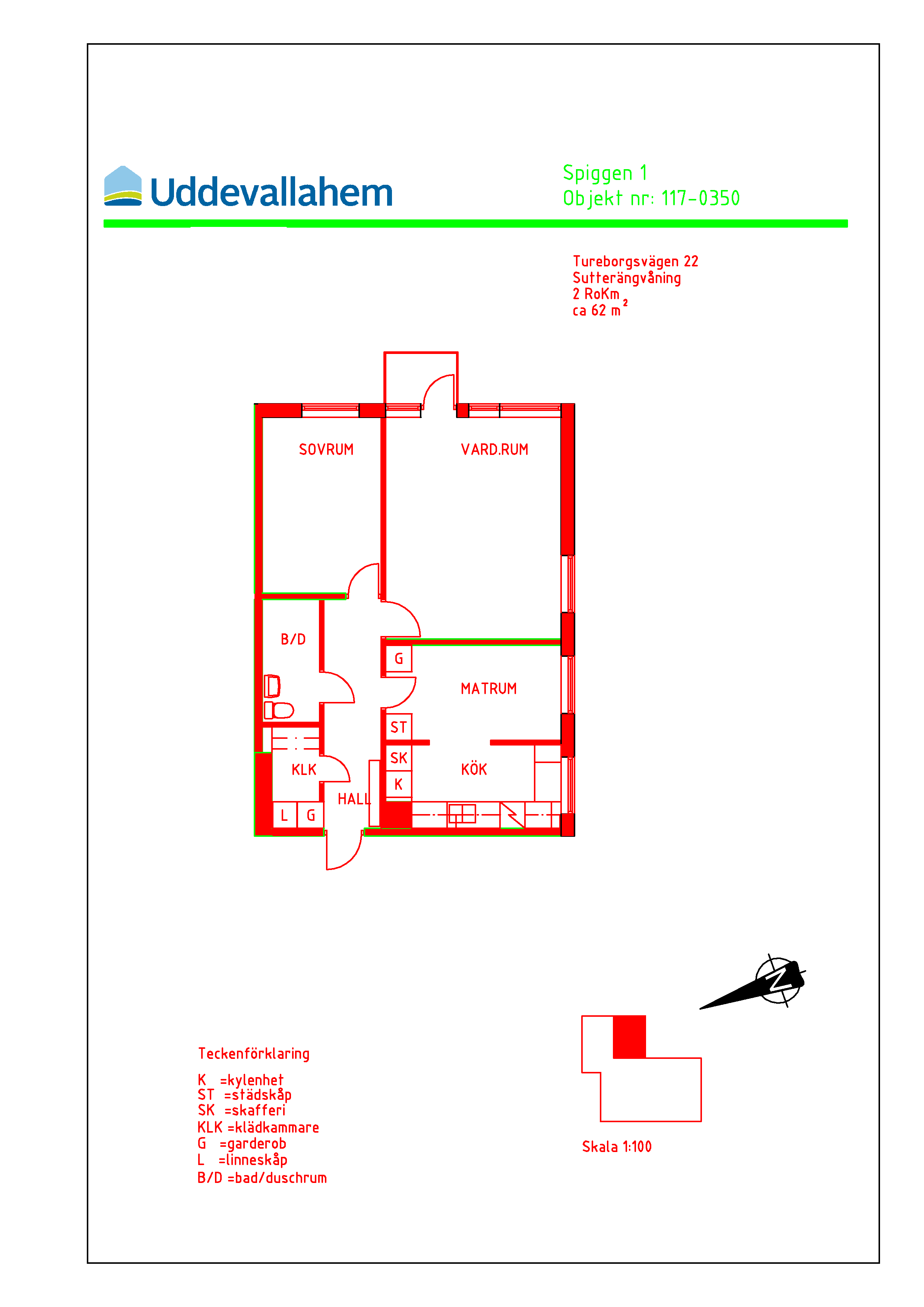 Planlösning lägenhet 117-0350